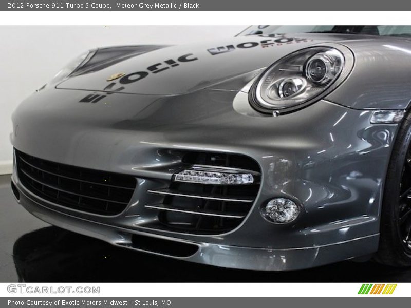 Meteor Grey Metallic / Black 2012 Porsche 911 Turbo S Coupe