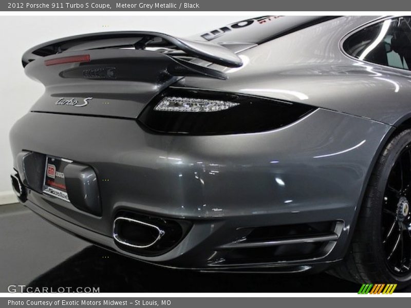Meteor Grey Metallic / Black 2012 Porsche 911 Turbo S Coupe