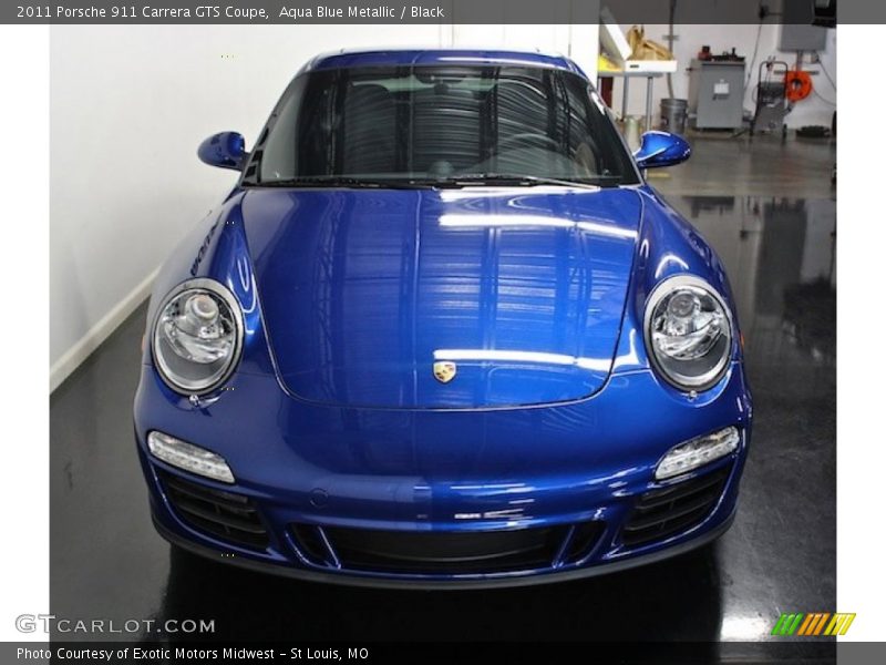 Aqua Blue Metallic / Black 2011 Porsche 911 Carrera GTS Coupe