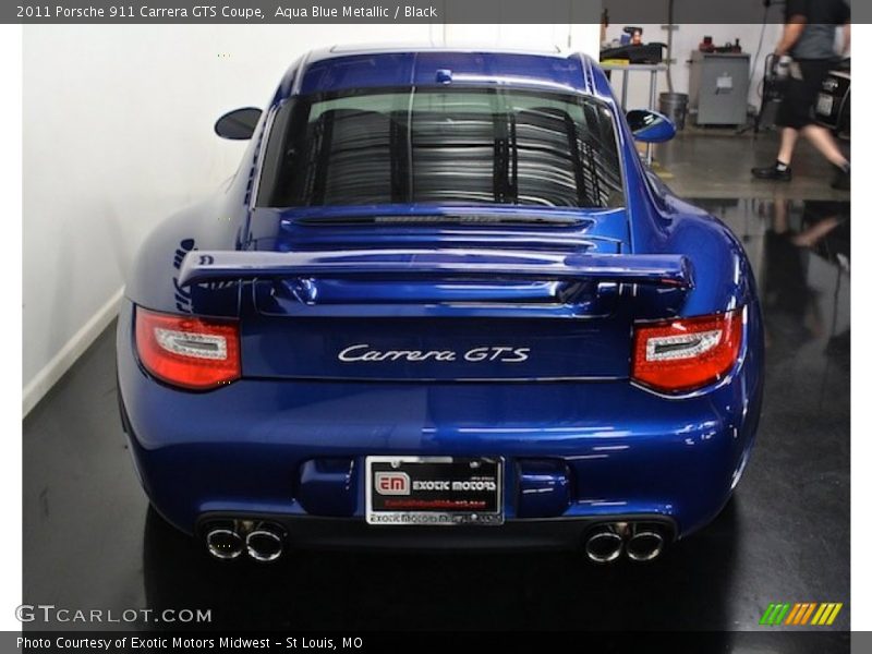 Aqua Blue Metallic / Black 2011 Porsche 911 Carrera GTS Coupe