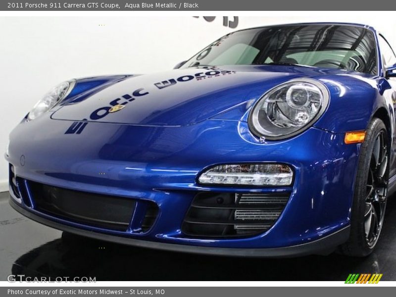 Aqua Blue Metallic / Black 2011 Porsche 911 Carrera GTS Coupe
