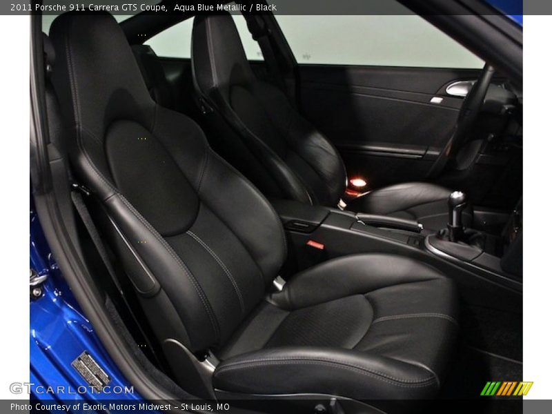 Aqua Blue Metallic / Black 2011 Porsche 911 Carrera GTS Coupe