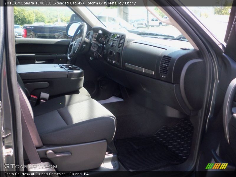 Storm Gray Metallic / Ebony 2011 GMC Sierra 1500 SLE Extended Cab 4x4