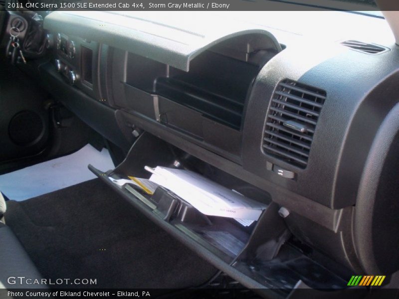 Storm Gray Metallic / Ebony 2011 GMC Sierra 1500 SLE Extended Cab 4x4