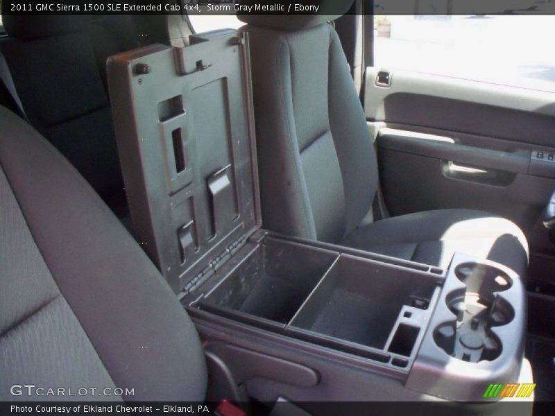 Storm Gray Metallic / Ebony 2011 GMC Sierra 1500 SLE Extended Cab 4x4