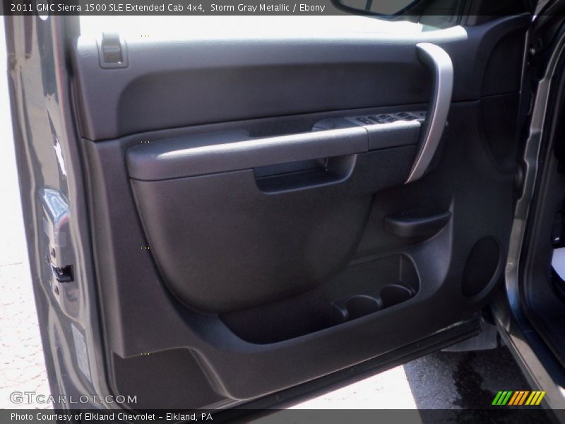 Storm Gray Metallic / Ebony 2011 GMC Sierra 1500 SLE Extended Cab 4x4