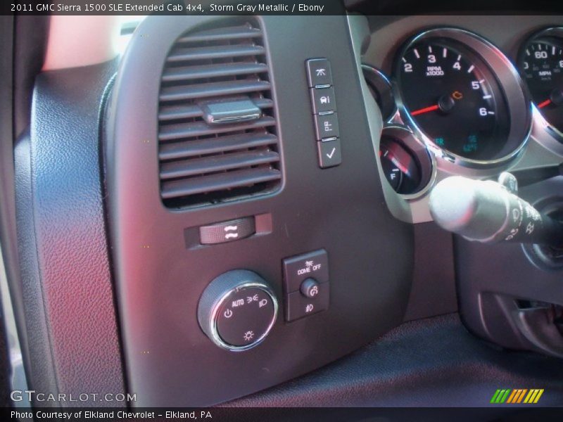 Storm Gray Metallic / Ebony 2011 GMC Sierra 1500 SLE Extended Cab 4x4