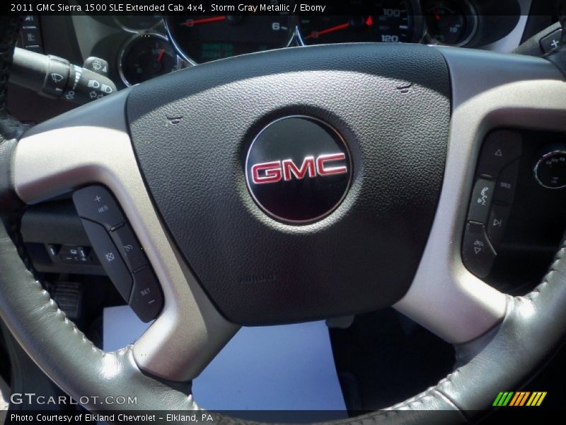 Storm Gray Metallic / Ebony 2011 GMC Sierra 1500 SLE Extended Cab 4x4