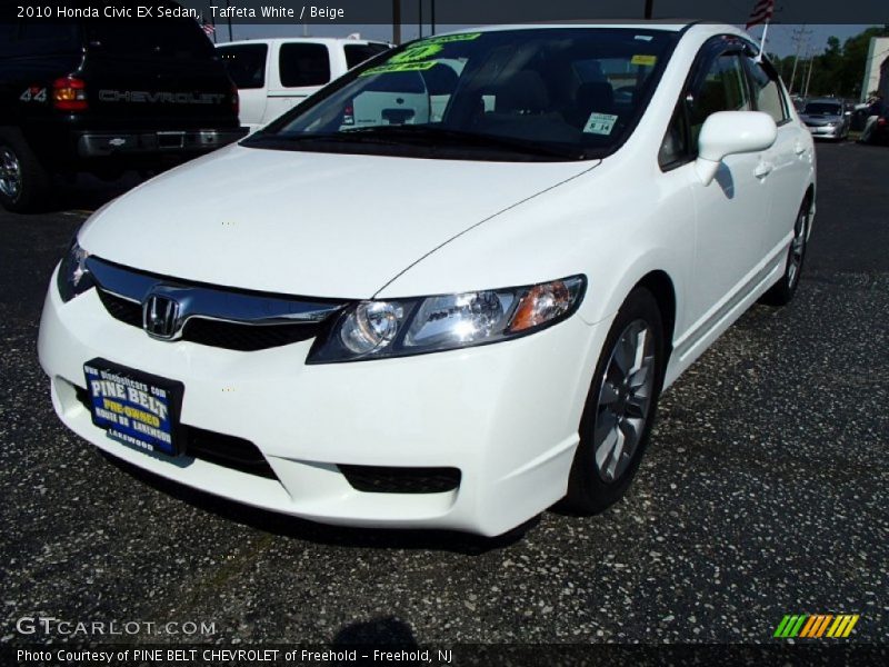 Taffeta White / Beige 2010 Honda Civic EX Sedan