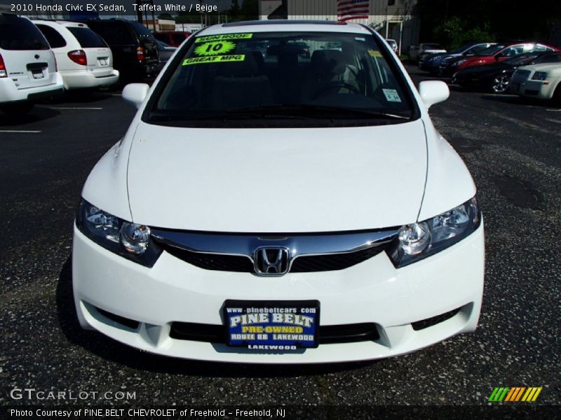 Taffeta White / Beige 2010 Honda Civic EX Sedan