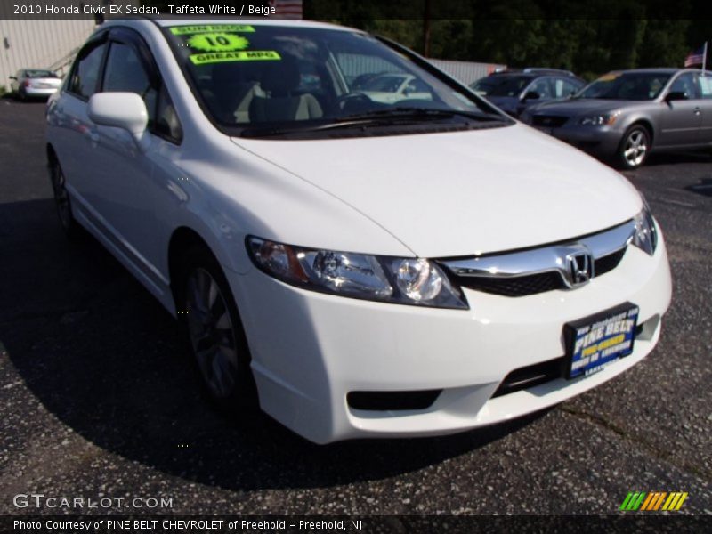 Taffeta White / Beige 2010 Honda Civic EX Sedan