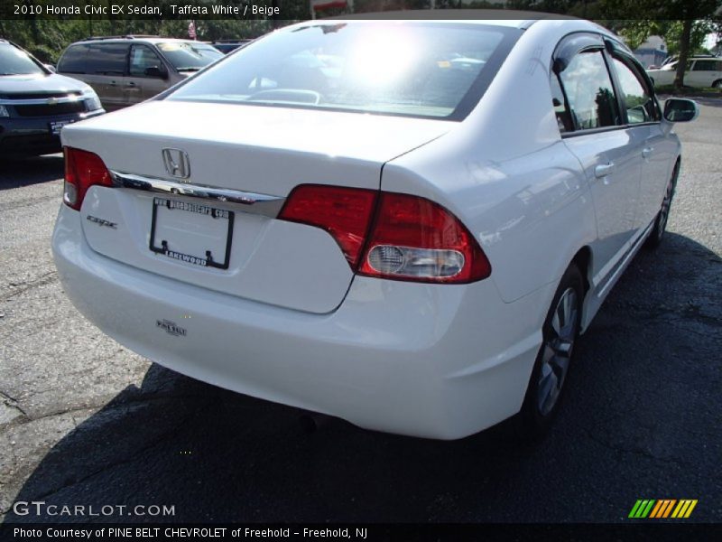 Taffeta White / Beige 2010 Honda Civic EX Sedan