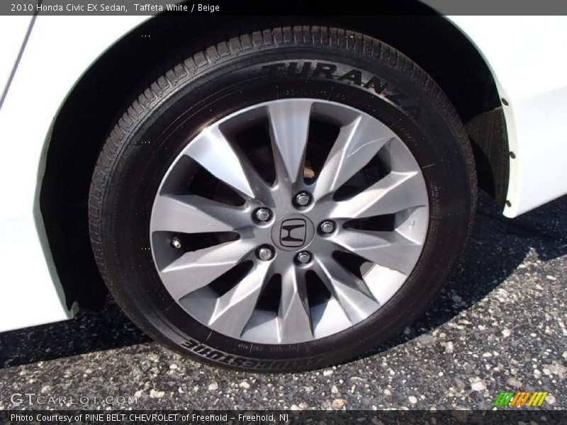Taffeta White / Beige 2010 Honda Civic EX Sedan
