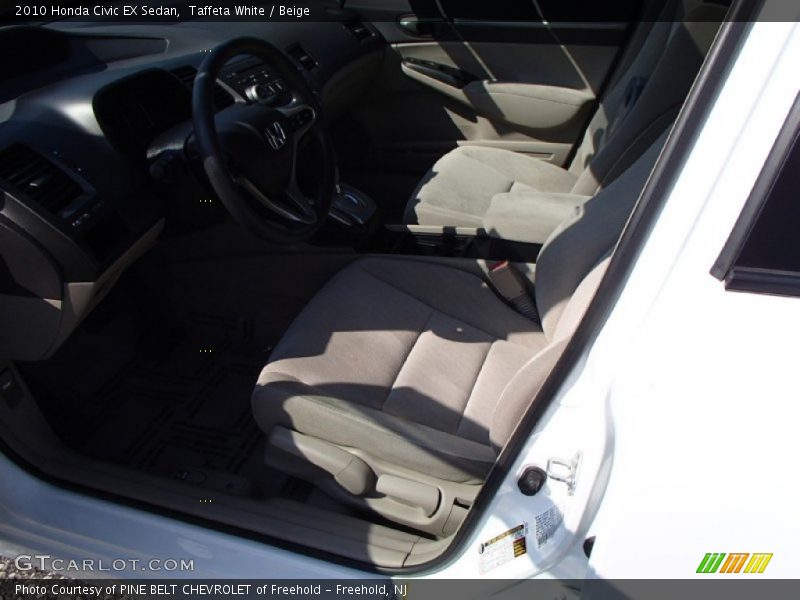 Taffeta White / Beige 2010 Honda Civic EX Sedan