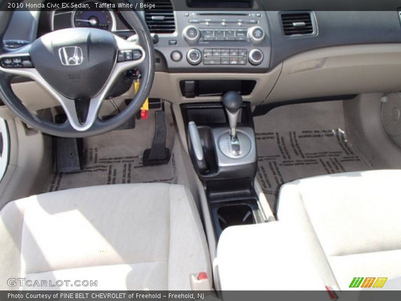 Taffeta White / Beige 2010 Honda Civic EX Sedan