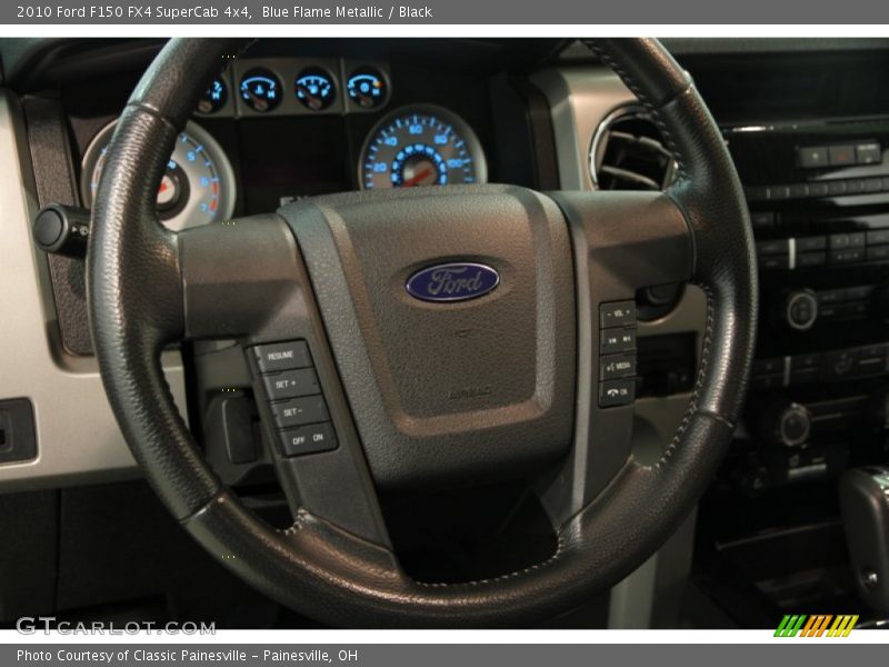 Blue Flame Metallic / Black 2010 Ford F150 FX4 SuperCab 4x4