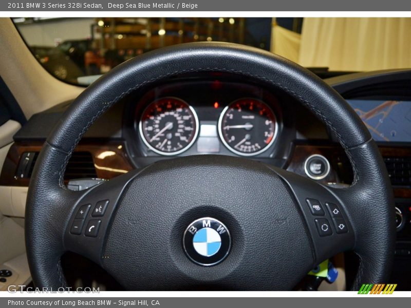 Deep Sea Blue Metallic / Beige 2011 BMW 3 Series 328i Sedan