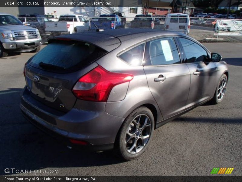 Sterling Gray / Tuscany Red 2014 Ford Focus SE Hatchback