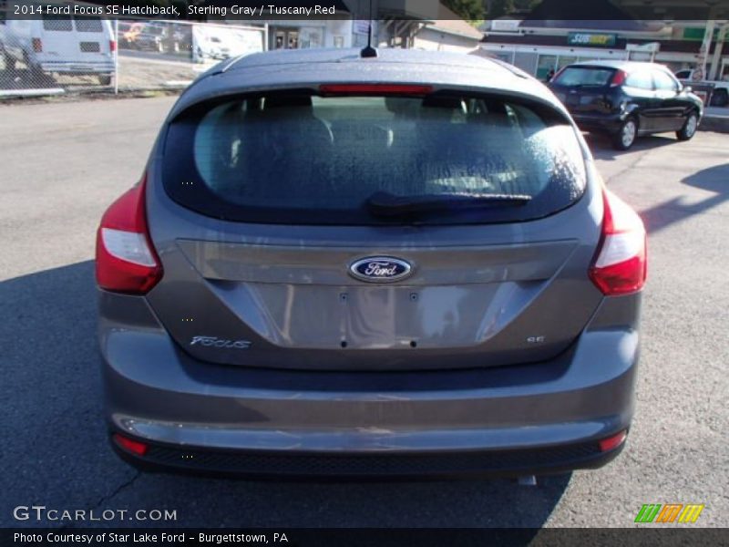Sterling Gray / Tuscany Red 2014 Ford Focus SE Hatchback