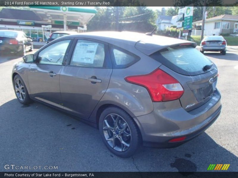 Sterling Gray / Tuscany Red 2014 Ford Focus SE Hatchback