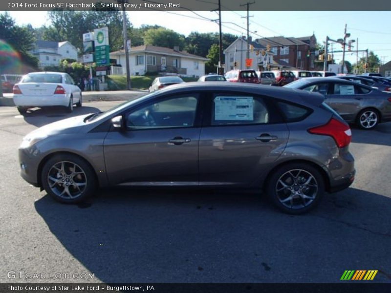 Sterling Gray / Tuscany Red 2014 Ford Focus SE Hatchback