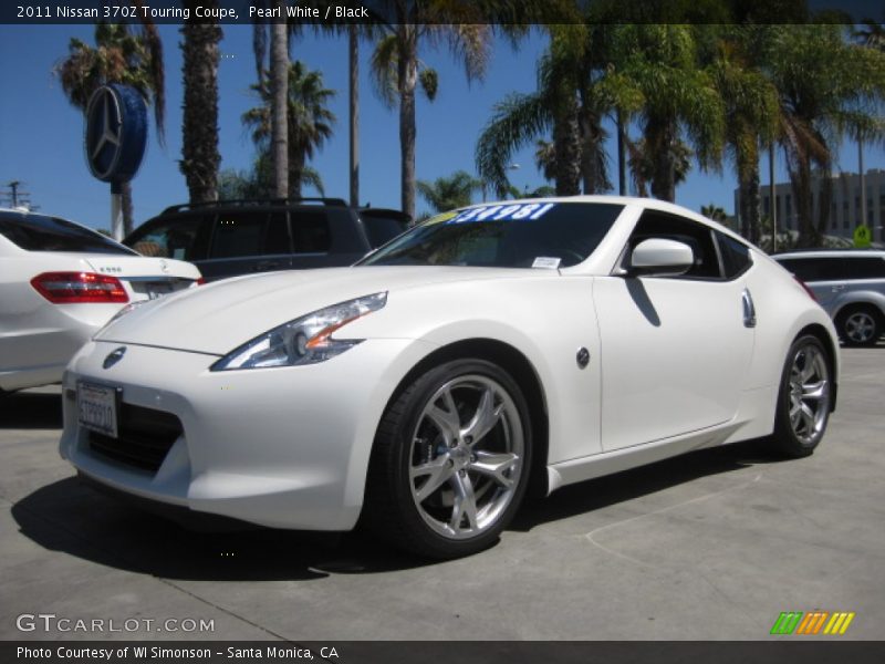 Pearl White / Black 2011 Nissan 370Z Touring Coupe