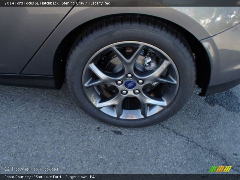 Sterling Gray / Tuscany Red 2014 Ford Focus SE Hatchback