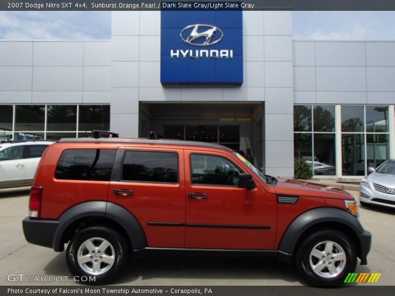 Sunburst Orange Pearl / Dark Slate Gray/Light Slate Gray 2007 Dodge Nitro SXT 4x4