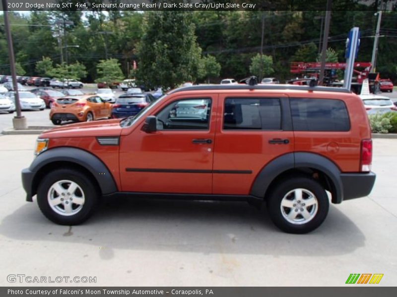 Sunburst Orange Pearl / Dark Slate Gray/Light Slate Gray 2007 Dodge Nitro SXT 4x4