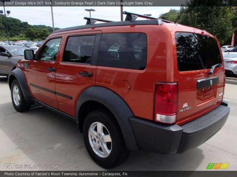 Sunburst Orange Pearl / Dark Slate Gray/Light Slate Gray 2007 Dodge Nitro SXT 4x4