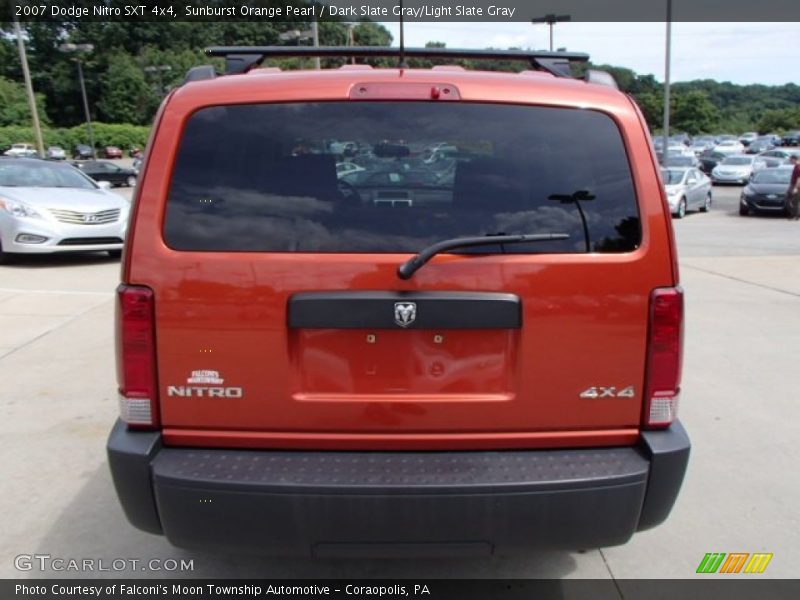 Sunburst Orange Pearl / Dark Slate Gray/Light Slate Gray 2007 Dodge Nitro SXT 4x4