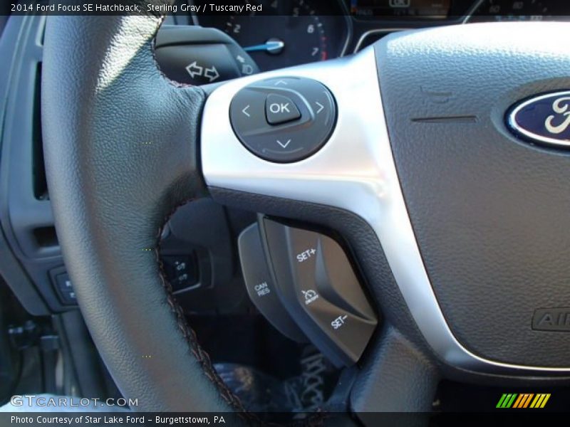 Sterling Gray / Tuscany Red 2014 Ford Focus SE Hatchback