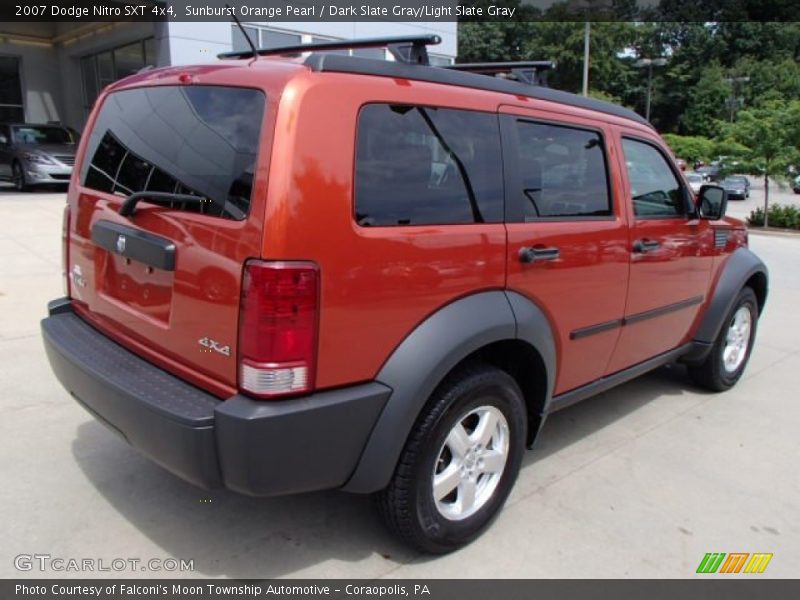 Sunburst Orange Pearl / Dark Slate Gray/Light Slate Gray 2007 Dodge Nitro SXT 4x4