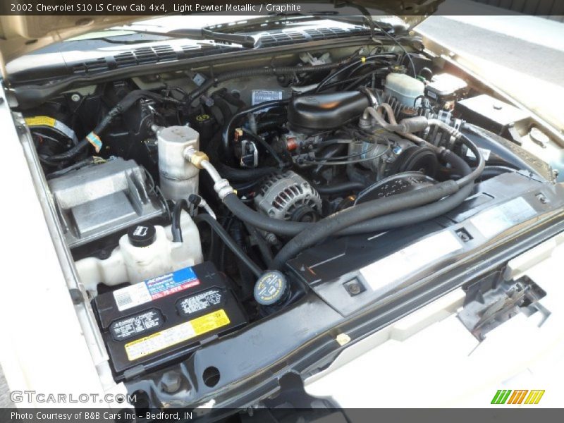 Light Pewter Metallic / Graphite 2002 Chevrolet S10 LS Crew Cab 4x4