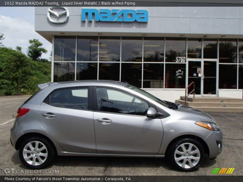 Liquid Silver Metallic / Black w/Red Piping 2012 Mazda MAZDA2 Touring