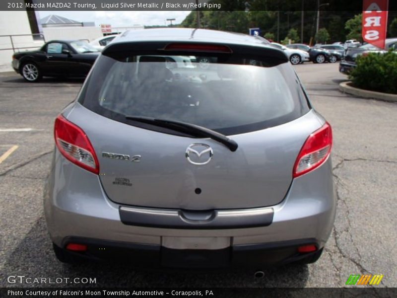 Liquid Silver Metallic / Black w/Red Piping 2012 Mazda MAZDA2 Touring