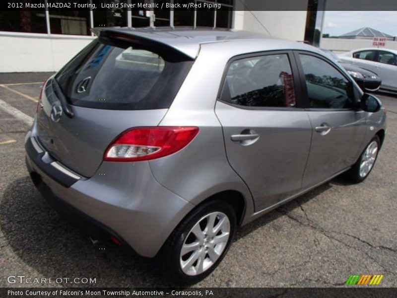 Liquid Silver Metallic / Black w/Red Piping 2012 Mazda MAZDA2 Touring