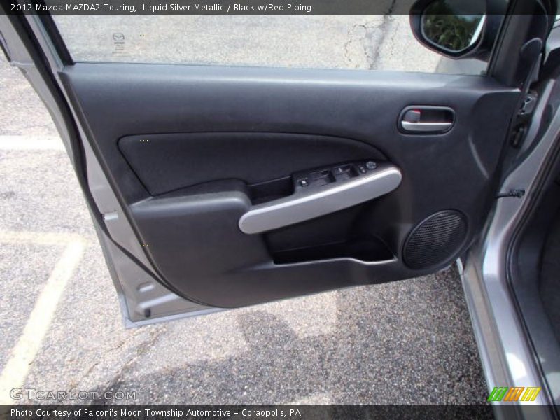 Liquid Silver Metallic / Black w/Red Piping 2012 Mazda MAZDA2 Touring