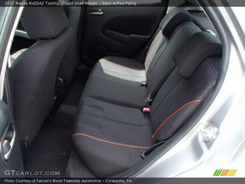 Liquid Silver Metallic / Black w/Red Piping 2012 Mazda MAZDA2 Touring
