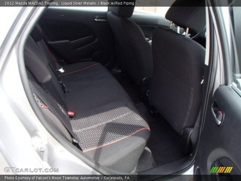 Liquid Silver Metallic / Black w/Red Piping 2012 Mazda MAZDA2 Touring