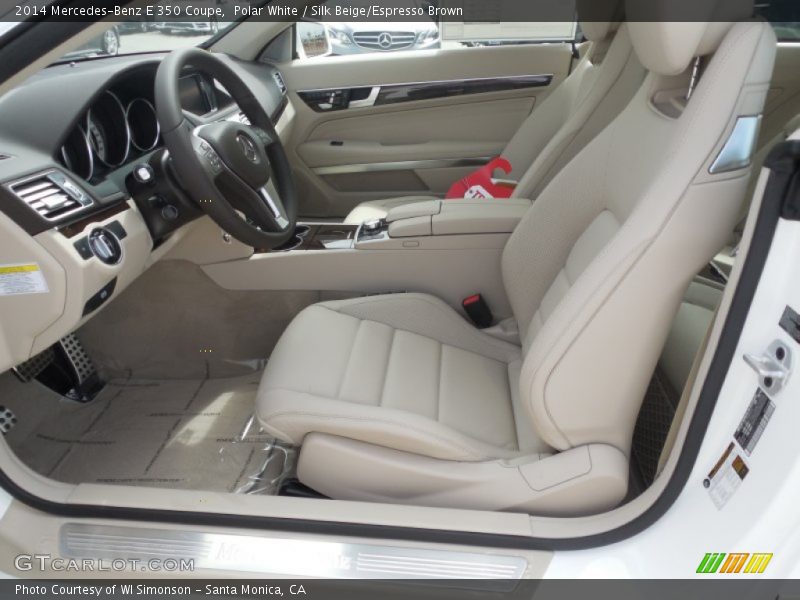 Polar White / Silk Beige/Espresso Brown 2014 Mercedes-Benz E 350 Coupe