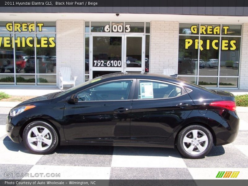 Black Noir Pearl / Beige 2011 Hyundai Elantra GLS