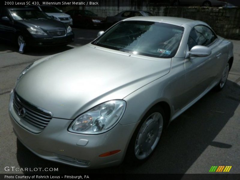 Millennium Silver Metallic / Black 2003 Lexus SC 430