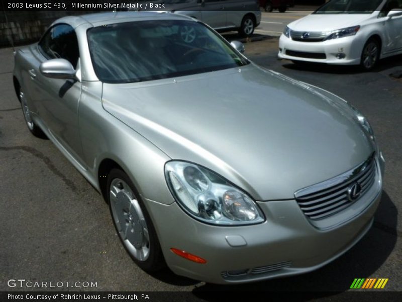 Millennium Silver Metallic / Black 2003 Lexus SC 430