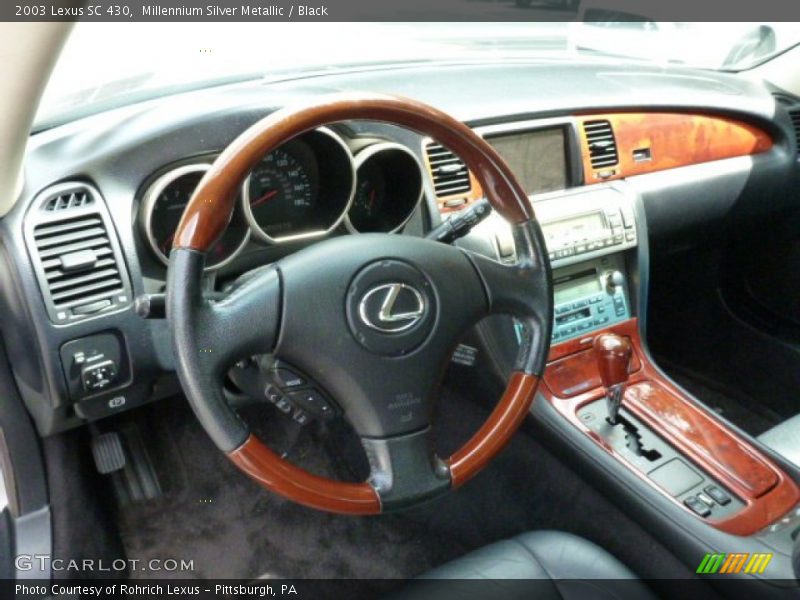 Millennium Silver Metallic / Black 2003 Lexus SC 430