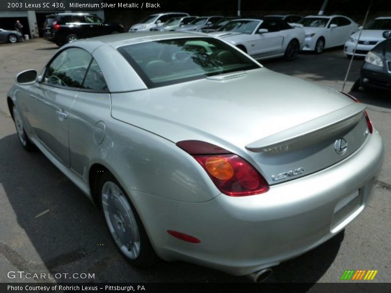 Millennium Silver Metallic / Black 2003 Lexus SC 430