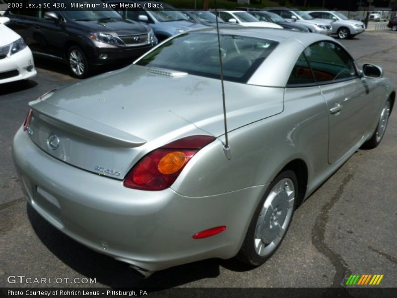 Millennium Silver Metallic / Black 2003 Lexus SC 430