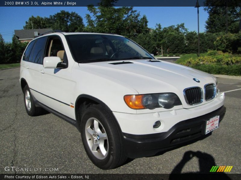 Alpine White / Beige 2003 BMW X5 3.0i