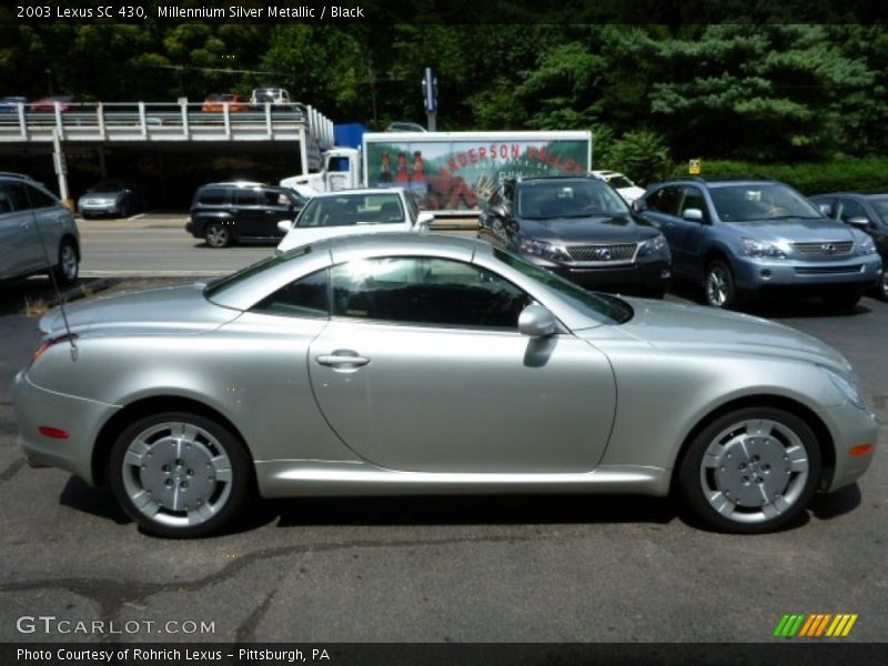 Millennium Silver Metallic / Black 2003 Lexus SC 430
