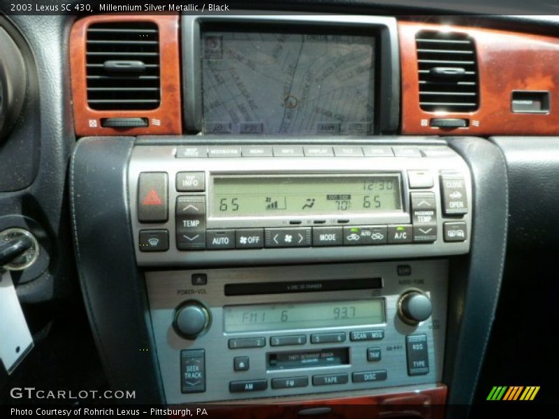 Millennium Silver Metallic / Black 2003 Lexus SC 430